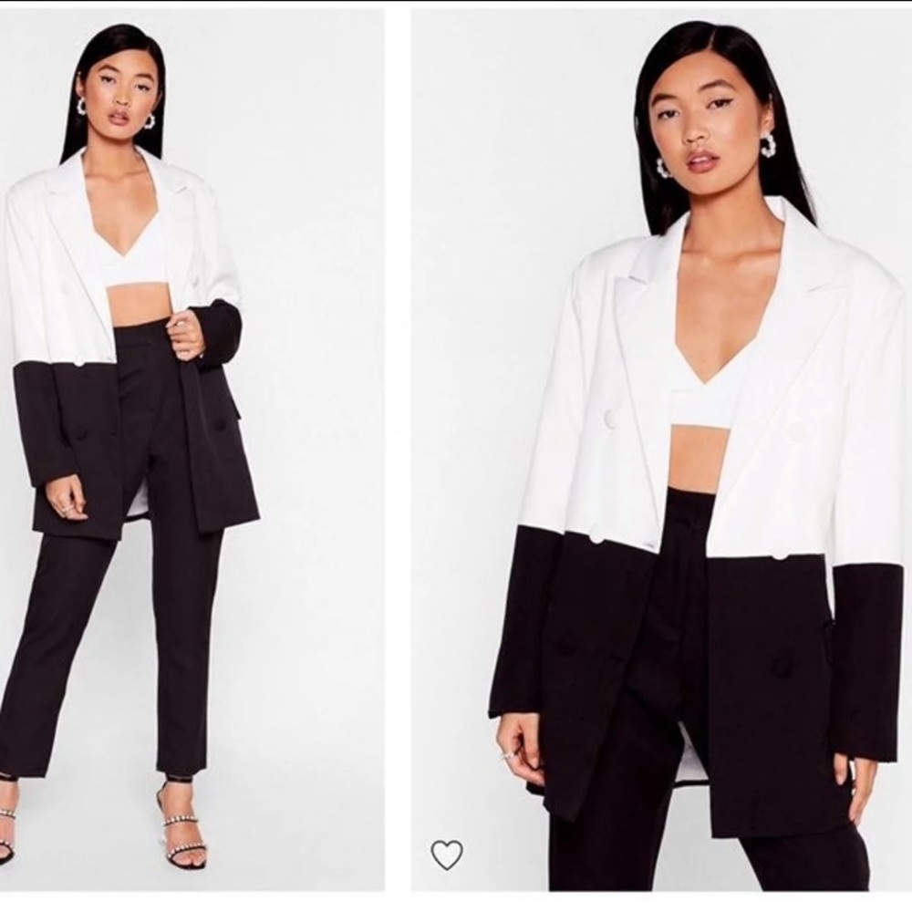 NWT Nasty Gal colorblock blazer size 4